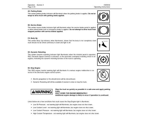 Komatsu 830E (SN: A30650-30661; A30663-30676) Electric Dump Trucks (USA) Operate and Maintenance manual (CEAD010400) Komatsu 830E (SN: A30650-30661; A30663-30676) Electric Dump Trucks (USA) Operate and Maintenance manual (CEAD010400)