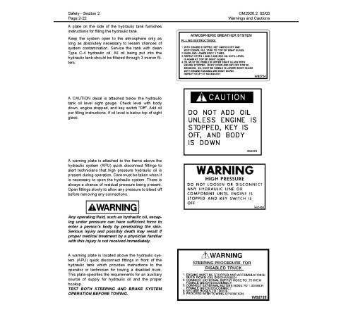 Komatsu 730E (SN: A30212-30259) Electric Dump Trucks (USA) Operate and Maintenance manual (CEAD011001) Komatsu 730E (SN: A30212-30259) Electric Dump Trucks (USA) Operate and Maintenance manual (CEAD011001)