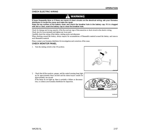 Komatsu WA250-5-L (SN from A73001) 4WD Wheeled Loaders (USA) Operate and Maintenance manual (CEAD011300) Komatsu WA250-5-L (SN from A73001) 4WD Wheeled Loaders (USA) Operate and Maintenance manual (CEAD011300)