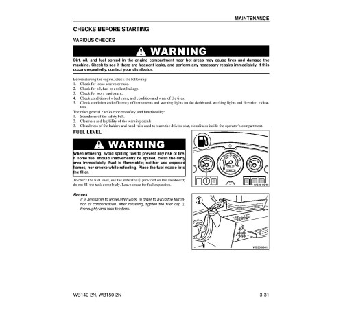 Komatsu WB140-2-N and WB150-2-N Backhoe Loaders (USA) Operate and Maintenance manual (CEAD012502) Komatsu WB140-2-N and WB150-2-N Backhoe Loaders (USA) Operate and Maintenance manual (CEAD012502)