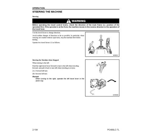 Komatsu PC400LC-7L (SN from A86001) Crawler Excavators (USA) Operate and Maintenance manual (CEAD012900) Komatsu PC400LC-7L (SN from A86001) Crawler Excavators (USA) Operate and Maintenance manual (CEAD012900)