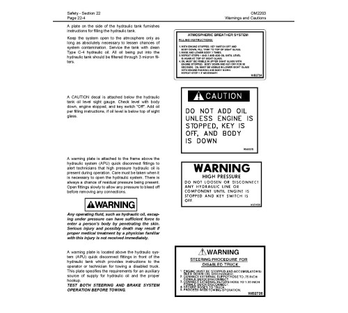 Komatsu 730E (SN: A30260-30298) Electric Dump Trucks (USA) Operate and Maintenance manual (CEAD013300) Komatsu 730E (SN: A30260-30298) Electric Dump Trucks (USA) Operate and Maintenance manual (CEAD013300)
