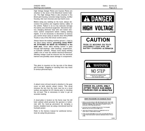 Komatsu 730E (SN: A30299-30309; A30311) Electric Dump Trucks (USA) Operate and Maintenance manual (CEAD014800) Komatsu 730E (SN: A30299-30309; A30311) Electric Dump Trucks (USA) Operate and Maintenance manual (CEAD014800)