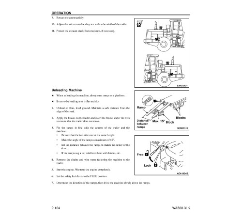 Komatsu WA500-3-LK (SN from A71001) 4WD Wheeled Loaders (Japan) Operate and Maintenance manual (CEAM008101) Komatsu WA500-3-LK (SN from A71001) 4WD Wheeled Loaders (Japan) Operate and Maintenance manual (CEAM008101)