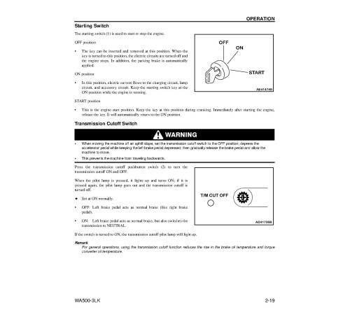 Komatsu WA500-3-LK (SN from A71001) 4WD Wheeled Loaders (Japan) Operate and Maintenance manual (CEAM008101) Komatsu WA500-3-LK (SN from A71001) 4WD Wheeled Loaders (Japan) Operate and Maintenance manual (CEAM008101)