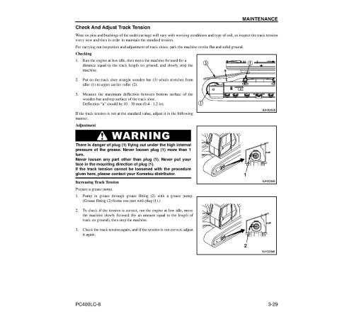Komatsu PC400LC-8 (SN from A88001) Crawler Excavators (USA) Operate and Maintenance manual (CEAM009902) Komatsu PC400LC-8 (SN from A88001) Crawler Excavators (USA) Operate and Maintenance manual (CEAM009902)