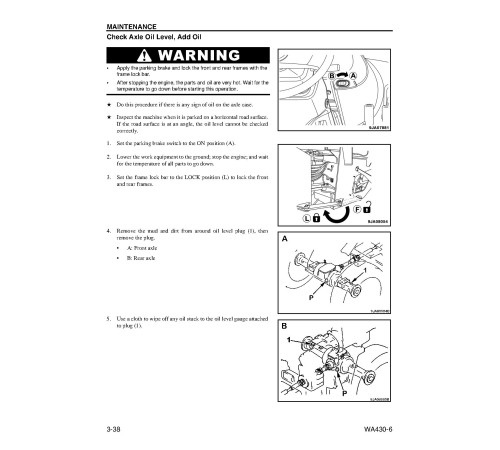 Komatsu WA430-6 (SN: A41001-42000) 4WD Wheeled Loaders with 6D114E-3 engines (USA) Operate and Maintenance manual (CEAM012703) Komatsu WA430-6 (SN: A41001-42000) 4WD Wheeled Loaders with 6D114E-3 engines (USA) Operate and Maintenance manual (CEAM012703)