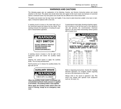 Komatsu HD1500-5 (SN: A30072-30076) Rigid Dump Trucks (USA) Operate and Maintenance manual (CEAM013603) Komatsu HD1500-5 (SN: A30072-30076) Rigid Dump Trucks (USA) Operate and Maintenance manual (CEAM013603)