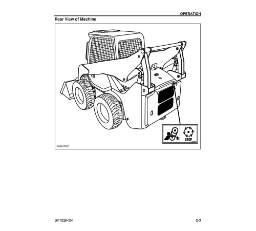 Komatsu SK1026-5-N (SN from A80001) Skid Steer Loaders (USA) Operate and Maintenance manual (CEAM014301) Komatsu SK1026-5-N (SN from A80001) Skid Steer Loaders (USA) Operate and Maintenance manual (CEAM014301)
