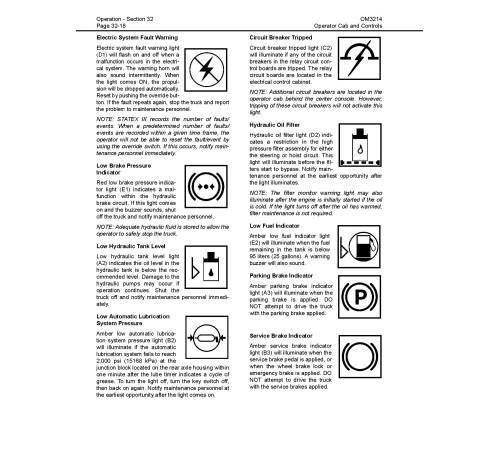 Komatsu 730E (SN: A30310; A30312-30426) Electric Dump Trucks (USA) Operate and Maintenance manual (CEAM014901D) Komatsu 730E (SN: A30310; A30312-30426) Electric Dump Trucks (USA) Operate and Maintenance manual (CEAM014901D)