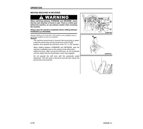 Komatsu HM400-1-L (SN from A10001) Articulated Dump Trucks (USA) Operate and Maintenance manual (CEAM015102) Komatsu HM400-1-L (SN from A10001) Articulated Dump Trucks (USA) Operate and Maintenance manual (CEAM015102)