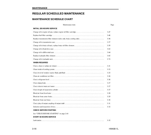 Komatsu HM400-1-L (SN from A10001) Articulated Dump Trucks (USA) Operate and Maintenance manual (CEAM015102) Komatsu HM400-1-L (SN from A10001) Articulated Dump Trucks (USA) Operate and Maintenance manual (CEAM015102)