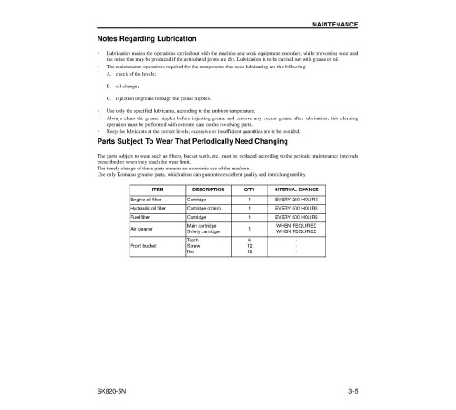 Komatsu SK820-5-N (SN from A40001) Skid Steer Loaders with S4D84E-1FD engines (USA) Operate and Maintenance manual (CEAM016201) Komatsu SK820-5-N (SN from A40001) Skid Steer Loaders with S4D84E-1FD engines (USA) Operate and Maintenance manual (CEAM016201)