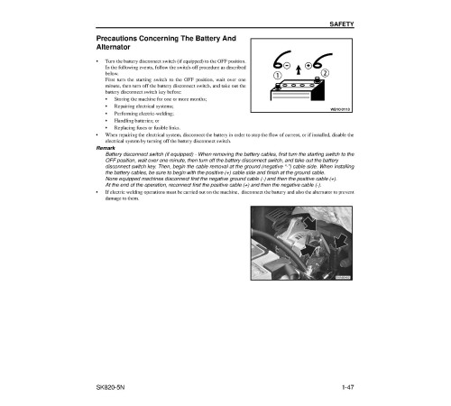 Komatsu SK820-5-N (SN from A40001) Skid Steer Loaders with S4D84E-1FD engines (USA) Operate and Maintenance manual (CEAM016201) Komatsu SK820-5-N (SN from A40001) Skid Steer Loaders with S4D84E-1FD engines (USA) Operate and Maintenance manual (CEAM016201)