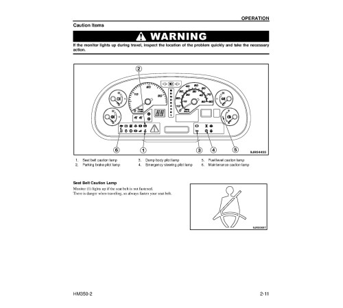 Komatsu HM350-2 (SN from A11001) Articulated Dump Trucks (USA) Operate and Maintenance manual (CEAM017703) Komatsu HM350-2 (SN from A11001) Articulated Dump Trucks (USA) Operate and Maintenance manual (CEAM017703)