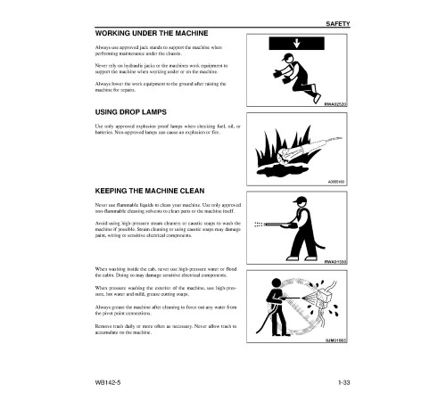 Komatsu WB142-5 (SN from A13001) Backhoe Loaders (USA) Operate and Maintenance manual (CEAM018501) Komatsu WB142-5 (SN from A13001) Backhoe Loaders (USA) Operate and Maintenance manual (CEAM018501)