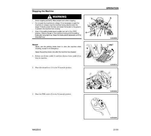 Komatsu WA320-6 (SN: A34001-34999) 4WD Wheeled Loaders with 6D107E-1 engines (USA) Operate and Maintenance manual (CEAM019803) Komatsu WA320-6 (SN: A34001-34999) 4WD Wheeled Loaders with 6D107E-1 engines (USA) Operate and Maintenance manual (CEAM019803)