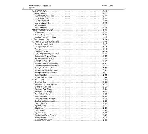 Komatsu 730E (SN: A30597-30602; A30604-30609) Electric Dump Trucks (USA) Operate and Maintenance manual (CEAM022201) Komatsu 730E (SN: A30597-30602; A30604-30609) Electric Dump Trucks (USA) Operate and Maintenance manual (CEAM022201)