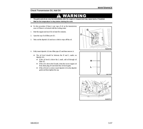 Komatsu WA430-6 (SN from A42001) 4WD Wheeled Loaders with 6D114E-3 engines (USA) Operate and Maintenance manual (CEAM023103) Komatsu WA430-6 (SN from A42001) 4WD Wheeled Loaders with 6D114E-3 engines (USA) Operate and Maintenance manual (CEAM023103)