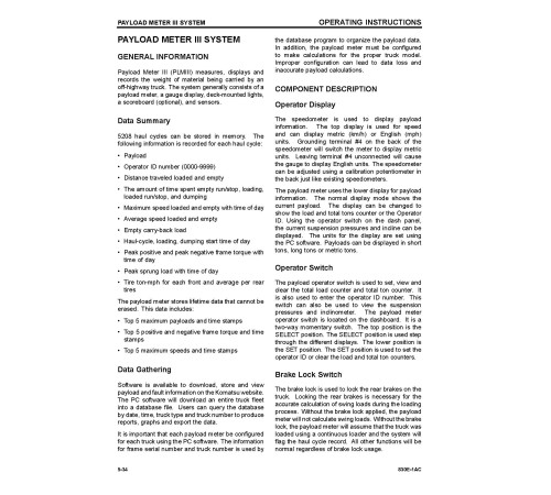 Komatsu 830E-1-AC (SN from A30561) Electric Dump Trucks (USA) Operate and Maintenance manual (CEAM024403) Komatsu 830E-1-AC (SN from A30561) Electric Dump Trucks (USA) Operate and Maintenance manual (CEAM024403)