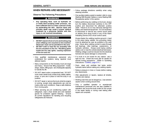 Komatsu 830E-1-AC (SN from A30561) Electric Dump Trucks (USA) Operate and Maintenance manual (CEAM024403) Komatsu 830E-1-AC (SN from A30561) Electric Dump Trucks (USA) Operate and Maintenance manual (CEAM024403)