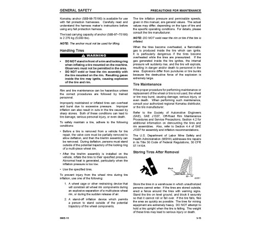 Komatsu 860E-1-K (SN from A30031) Electric Dump Trucks (USA) Operate and Maintenance manual (CEAM024703) Komatsu 860E-1-K (SN from A30031) Electric Dump Trucks (USA) Operate and Maintenance manual (CEAM024703)