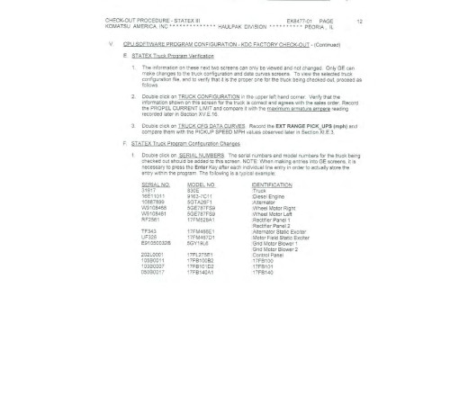 Komatsu 730E (SN from A30427) Electric Dump Trucks (USA) Operate and Maintenance manual (CEAW004103) Komatsu 730E (SN from A30427) Electric Dump Trucks (USA) Operate and Maintenance manual (CEAW004103)