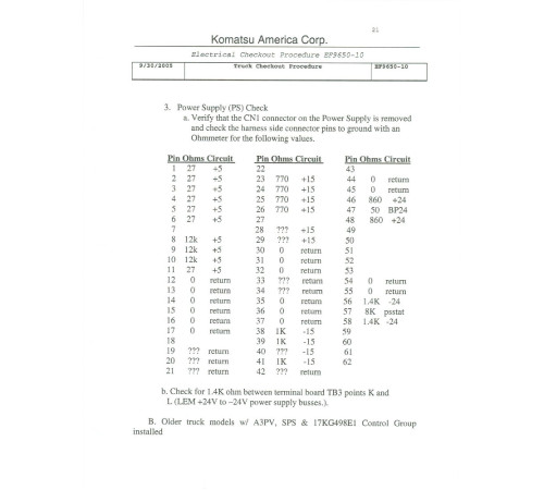 Komatsu 830E-AC (SN: A30043-30108) Electric Dump Trucks (USA) Field Assembly Manual (CEAW004503) Komatsu 830E-AC (SN: A30043-30108) Electric Dump Trucks (USA) Field Assembly Manual (CEAW004503)