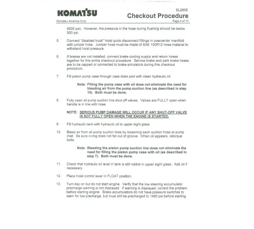 Komatsu 930E-4-SE (SN: A30587-30756) Electric Dump Trucks (USA) Field Assembly Manual (CEAW005000) Komatsu 930E-4-SE (SN: A30587-30756) Electric Dump Trucks (USA) Field Assembly Manual (CEAW005000)