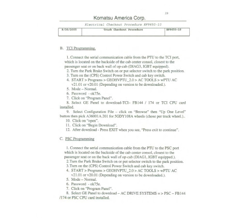 Komatsu 930E-4-SE (SN: A30769-31034) Electric Dump Trucks (USA) Field Assembly Manual (CEAW006203) Komatsu 930E-4-SE (SN: A30769-31034) Electric Dump Trucks (USA) Field Assembly Manual (CEAW006203)