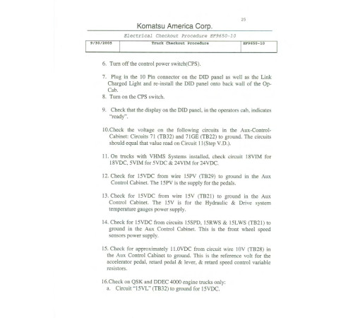 Komatsu 930E-4 (SN: A31002-31053) Electric Dump Trucks (USA) Field Assembly Manual (CEAW006600) Komatsu 930E-4 (SN: A31002-31053) Electric Dump Trucks (USA) Field Assembly Manual (CEAW006600)