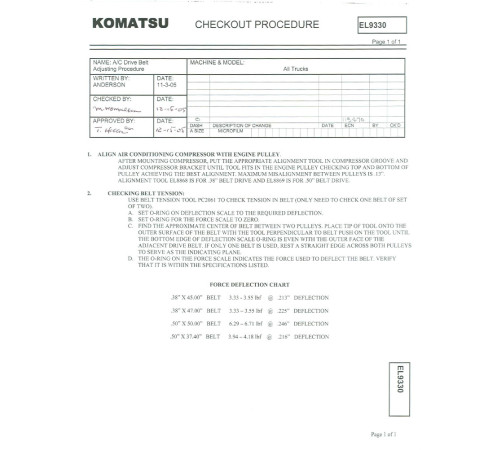 Komatsu 830E-1-AC (SN: A30561-30565) Electric Dump Trucks (USA) Field Assembly Manual (CEAW006700) Komatsu 830E-1-AC (SN: A30561-30565) Electric Dump Trucks (USA) Field Assembly Manual (CEAW006700)