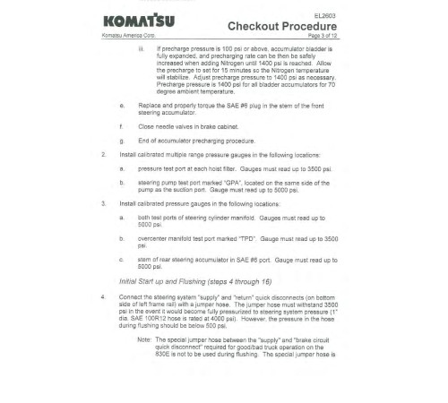 Komatsu 830E-1-AC (SN from A30566) Electric Dump Trucks (USA) Field Assembly Manual (CEAW006802) Komatsu 830E-1-AC (SN from A30566) Electric Dump Trucks (USA) Field Assembly Manual (CEAW006802)