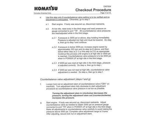 Komatsu 930E-4 (SN from A31056) Electric Dump Trucks (USA) Field Assembly Manual (CEAW006901) Komatsu 930E-4 (SN from A31056) Electric Dump Trucks (USA) Field Assembly Manual (CEAW006901)