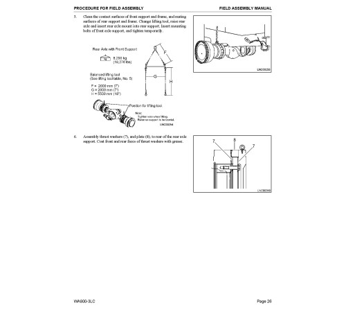 Komatsu WA800-3-LC (SN from A50001) 4WD Wheeled Loaders (USA) Field Assembly Manual (CEAWD00100) Komatsu WA800-3-LC (SN from A50001) 4WD Wheeled Loaders (USA) Field Assembly Manual (CEAWD00100)