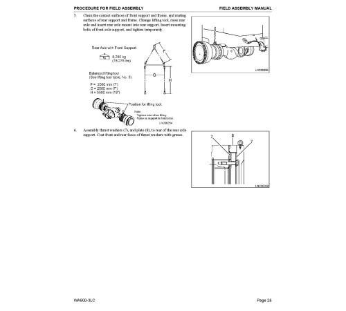 Komatsu WA900-3-LC (SN from A50001) 4WD Wheeled Loaders (USA) Field Assembly Manual (CEAWD00200) Komatsu WA900-3-LC (SN from A50001) 4WD Wheeled Loaders (USA) Field Assembly Manual (CEAWD00200)