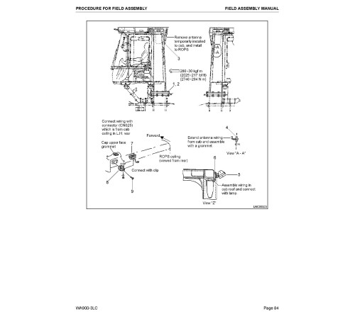 Komatsu WA900-3-LC (SN from A50001) 4WD Wheeled Loaders (USA) Field Assembly Manual (CEAWD00200) Komatsu WA900-3-LC (SN from A50001) 4WD Wheeled Loaders (USA) Field Assembly Manual (CEAWD00200)