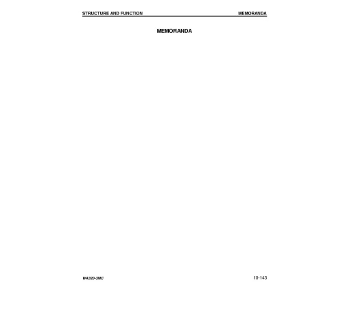 Komatsu WA320-3-MC (SN from A31001) 4WD Wheeled Loaders (Japan) Workshop Manual (CEBM003302) Komatsu WA320-3-MC (SN from A31001) 4WD Wheeled Loaders (Japan) Workshop Manual (CEBM003302)