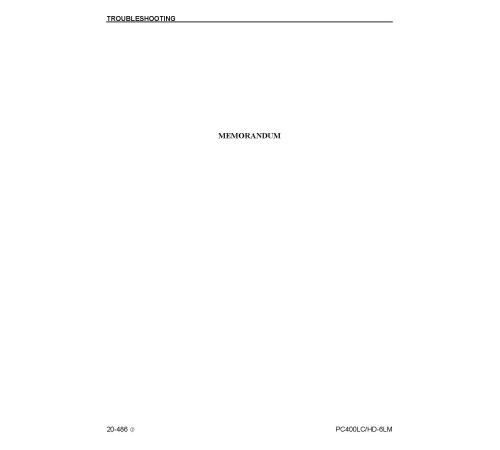 Komatsu PC400HD-6LM and PC400LC-6LM (SN from A85001) Crawler Excavators (USA) Workshop Manual (CEBD005302) Komatsu PC400HD-6LM and PC400LC-6LM (SN from A85001) Crawler Excavators (USA) Workshop Manual (CEBD005302)
