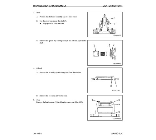 Komatsu WA600-3-LK (SN from A53001) 4WD Wheeled Loaders (USA) Workshop Manual (CEBM005502) Komatsu WA600-3-LK (SN from A53001) 4WD Wheeled Loaders (USA) Workshop Manual (CEBM005502)