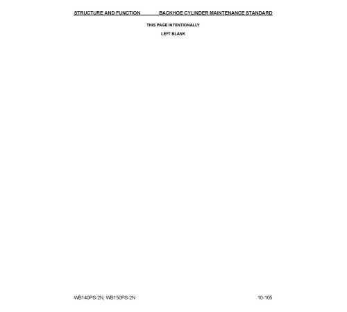 Komatsu WB140PS-2-N and WB150PS-2-N Backhoe Loaders (USA) Workshop Manual (CEBD011100) Komatsu WB140PS-2-N and WB150PS-2-N Backhoe Loaders (USA) Workshop Manual (CEBD011100)