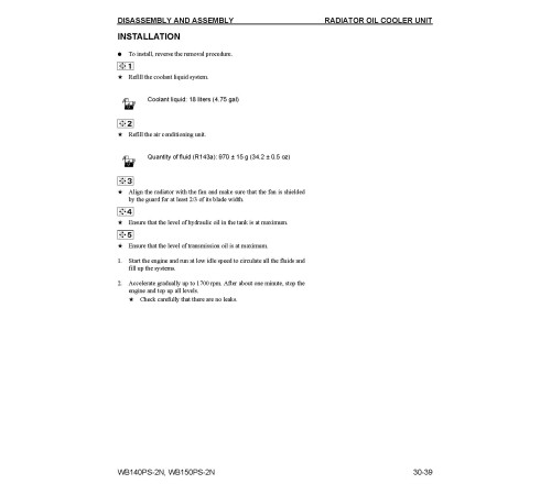 Komatsu WB140PS-2-N and WB150PS-2-N Backhoe Loaders (USA) Workshop Manual (CEBD011100) Komatsu WB140PS-2-N and WB150PS-2-N Backhoe Loaders (USA) Workshop Manual (CEBD011100)