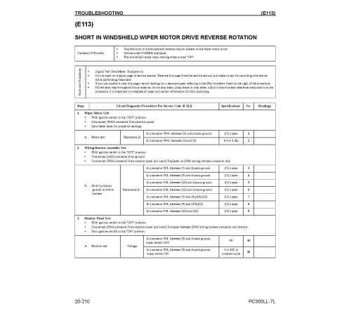 Komatsu PC300LL-7L (SN from A85001) Log Loaders (USA) Workshop Manual (CEBD012100) Komatsu PC300LL-7L (SN from A85001) Log Loaders (USA) Workshop Manual (CEBD012100)