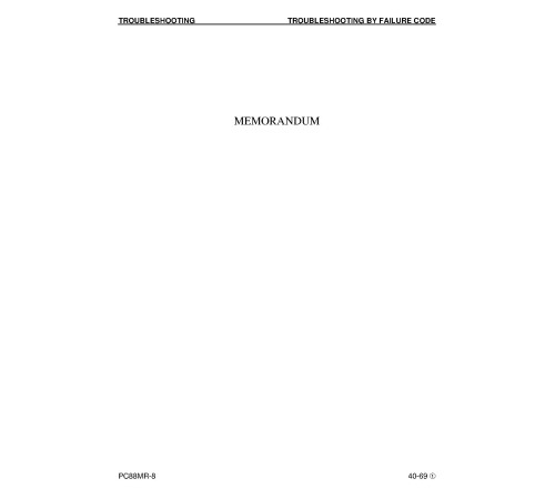Komatsu PC88MR-8 (SN from A90001) Crawler Excavators (USA) Workshop Manual (CEBM007301) Komatsu PC88MR-8 (SN from A90001) Crawler Excavators (USA) Workshop Manual (CEBM007301)