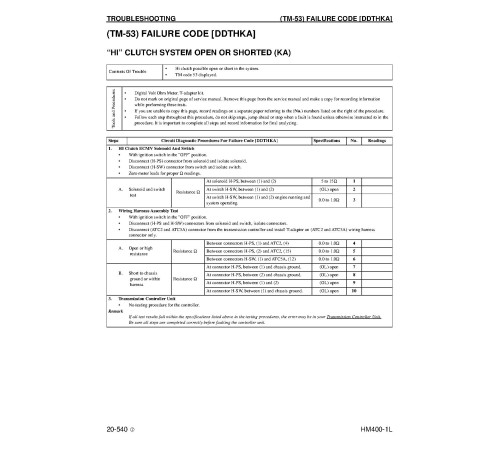 Komatsu HM400-1-L (SN from A10001) Articulated Dump Trucks with 6D140E-3 engines (USA) Workshop Manual (CEBM015302) Komatsu HM400-1-L (SN from A10001) Articulated Dump Trucks with 6D140E-3 engines (USA) Workshop Manual (CEBM015302)