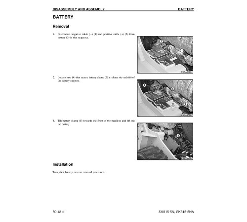 Komatsu SK815-5 and SK815-5-NA Skid Steer Loaders with 4D88E-5, 4D84E-5 engines (USA) Workshop Manual (CEBM015901) Komatsu SK815-5 and SK815-5-NA Skid Steer Loaders with 4D88E-5, 4D84E-5 engines (USA) Workshop Manual (CEBM015901)