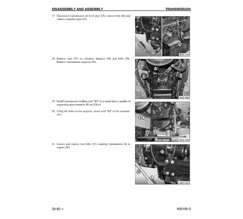 Komatsu WB156-5 (SN from A63001) Backhoe Loaders (USA) Workshop Manual (CEBM016602) Komatsu WB156-5 (SN from A63001) Backhoe Loaders (USA) Workshop Manual (CEBM016602)
