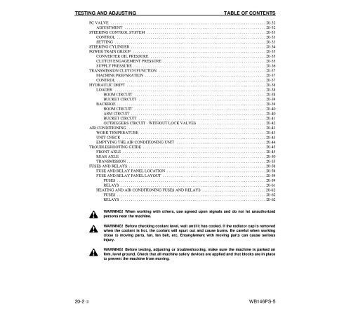 Komatsu WB146PS-5 (SN from A43001) Backhoe Loaders (USA) Workshop Manual (CEBM018501) Komatsu WB146PS-5 (SN from A43001) Backhoe Loaders (USA) Workshop Manual (CEBM018501)