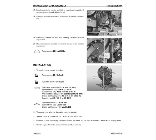 Komatsu WB146PS-5 (SN from A43001) Backhoe Loaders (USA) Workshop Manual (CEBM018501) Komatsu WB146PS-5 (SN from A43001) Backhoe Loaders (USA) Workshop Manual (CEBM018501)