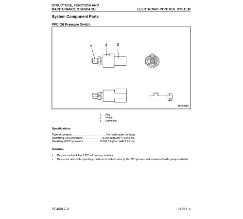 Komatsu PC400LC-8 (SN: A88001-88545) Crawler Excavators wiith SAA6D125E-5 engines (USA) Workshop Manual (CEBM018803) Komatsu PC400LC-8 (SN: A88001-88545) Crawler Excavators wiith SAA6D125E-5 engines (USA) Workshop Manual (CEBM018803)